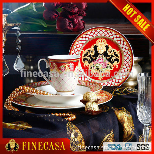 10.5 Inches Luxury Fine Bone China Dinner Plates for Weddings